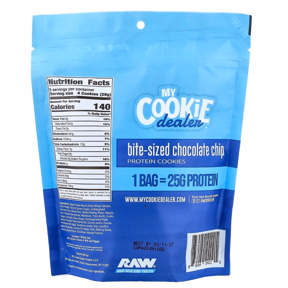 My Cookie Dealer Protein Cookie Bite Sized Chocolate Chip (142g) 2