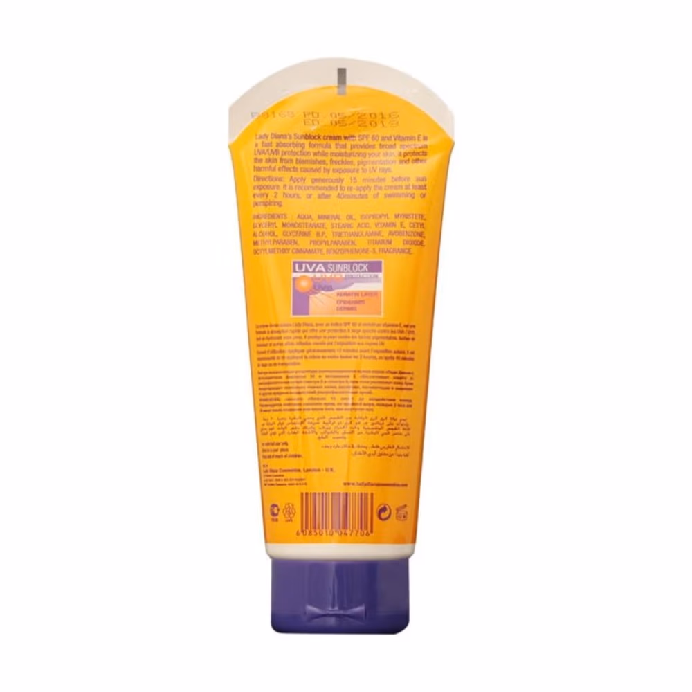 Lady Diana Sunblock Cream Spf60 170ml 2