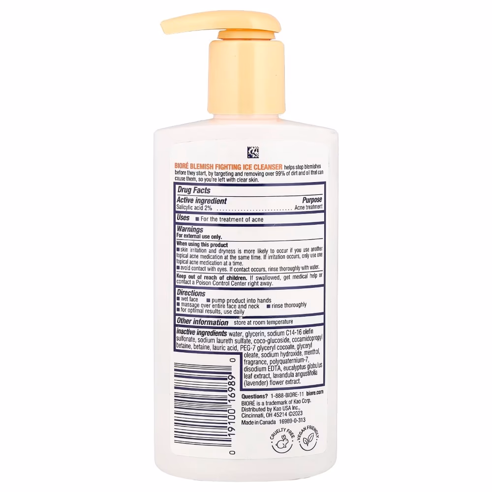 Biore Blemish Fighting Ice Cleanser 200Ml 5