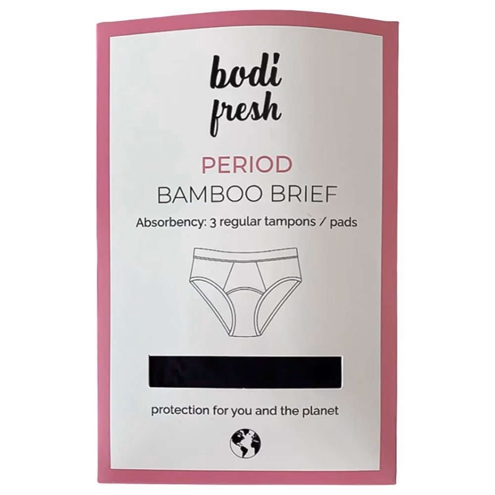 Bodi fresh Bamboo Brief Period Protection Black XL  2