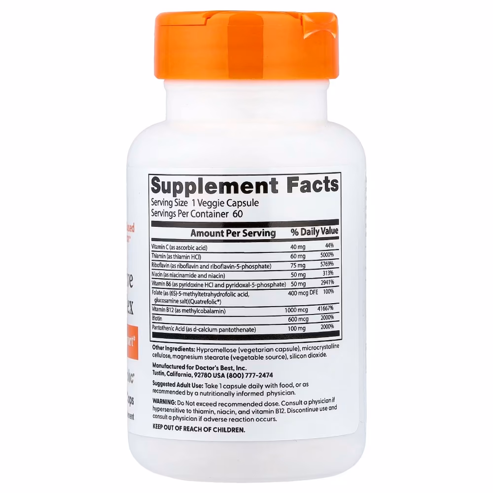 Doctor's Best Fully Active B Complex, 60 Capsules 2