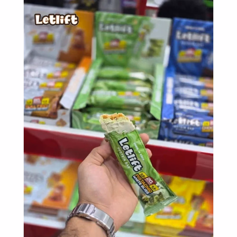 LetLift Protein Bar Pistachio White Bliss 62g 4