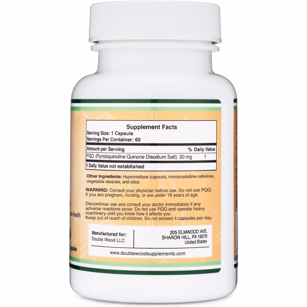 Double Wood PQQ 20 mg -60 Capsules  3