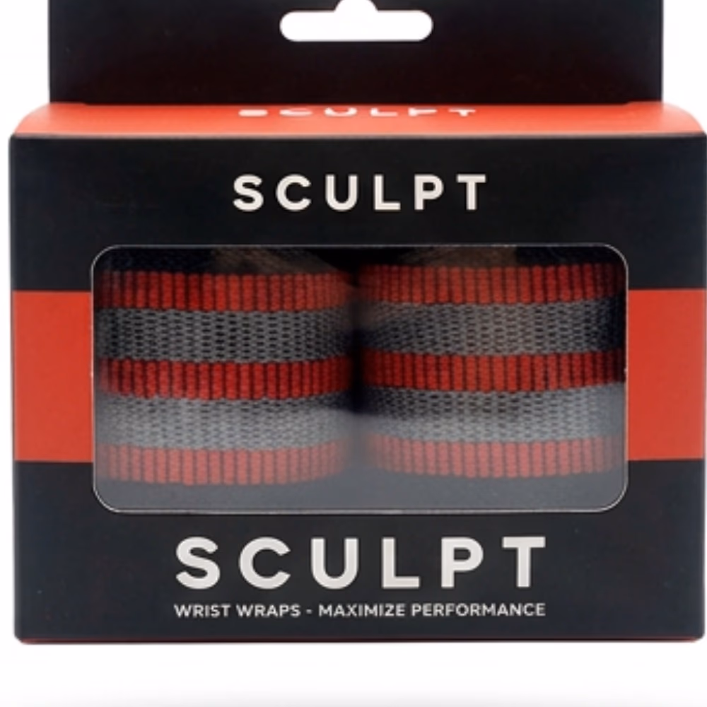 Sculpt Non Slip Knee Wrap Black & Red (6160) 5