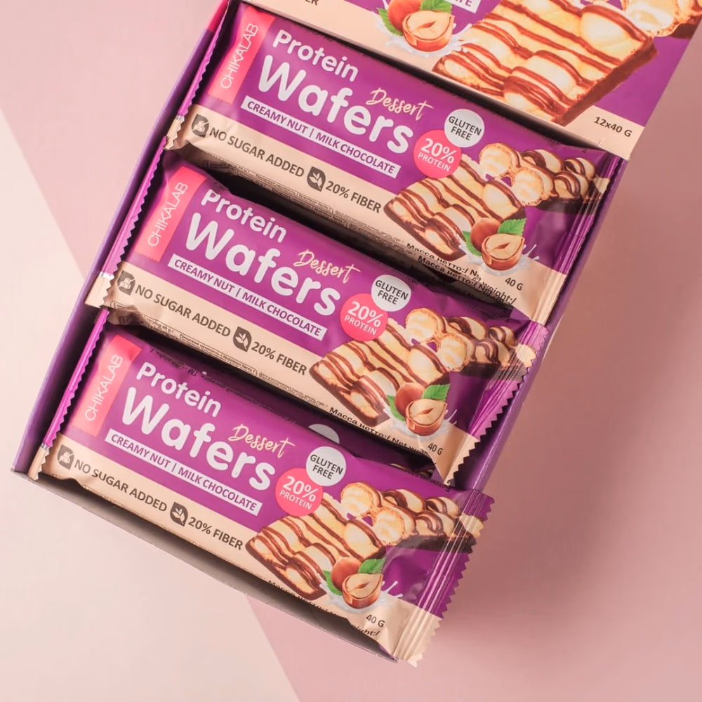 Chikalab Protein Wafers Creamy Nut Milk Chocolate 40g 3