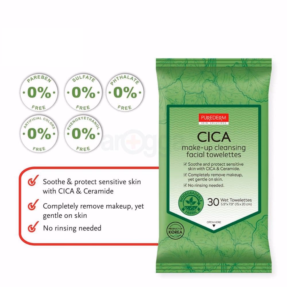 Purederm Cica Makeup Remover Towels 30s ADS-642 3
