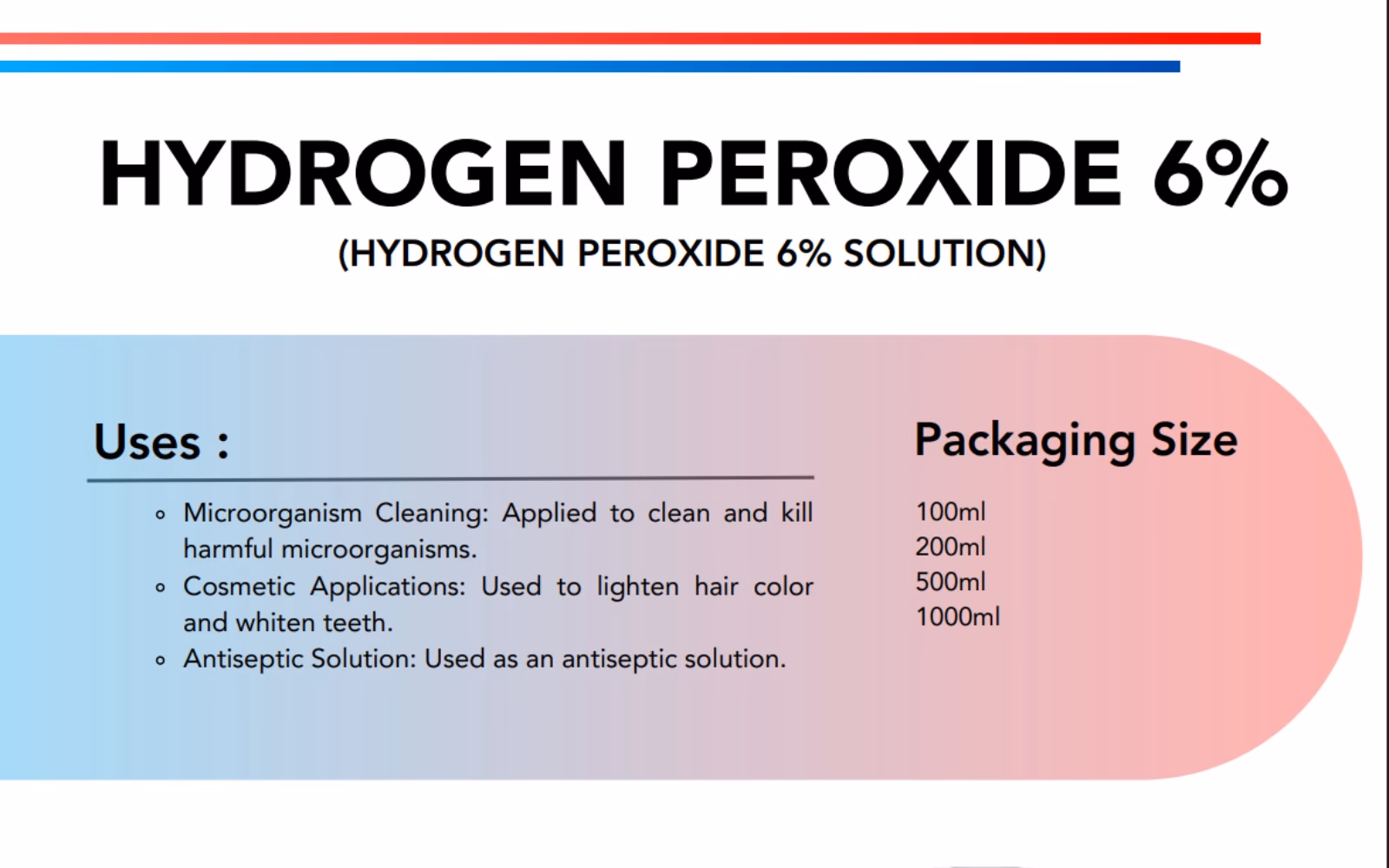 Glyzol Hydrogen Peroxide 6% Solution (500ml) 2