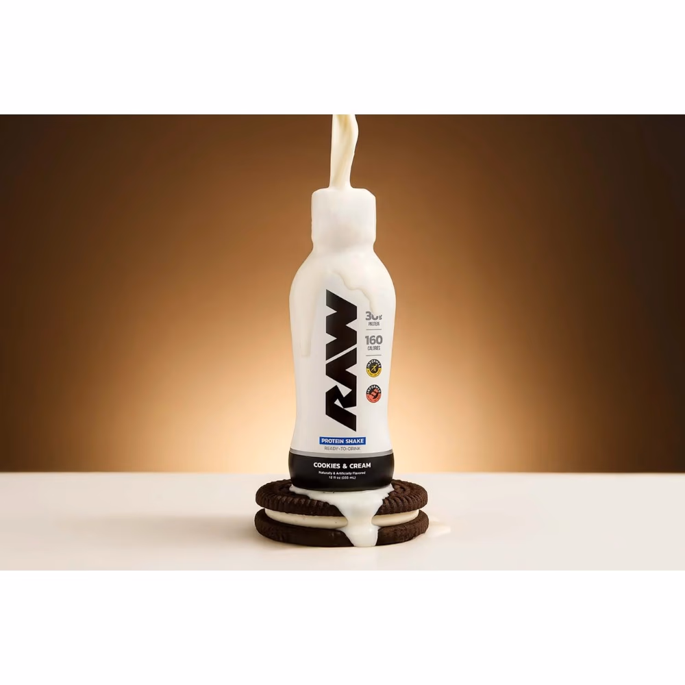 Raw Protein Milkshake Cookies and Cream 355ml 3
