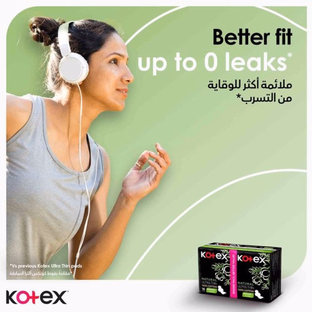 Kotex Natural Ultra Thin Night Super 16s 2