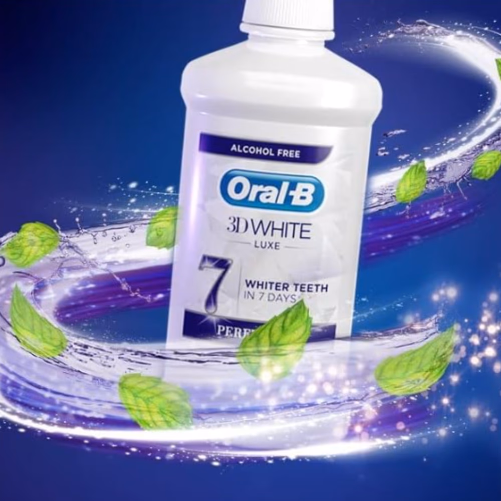 Oral-B 3D White Perfection Mint Mouthwash 500ml 2