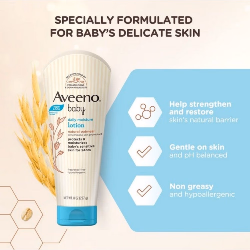 Aveeno Baby Daily Moisture Lotion 227g 3