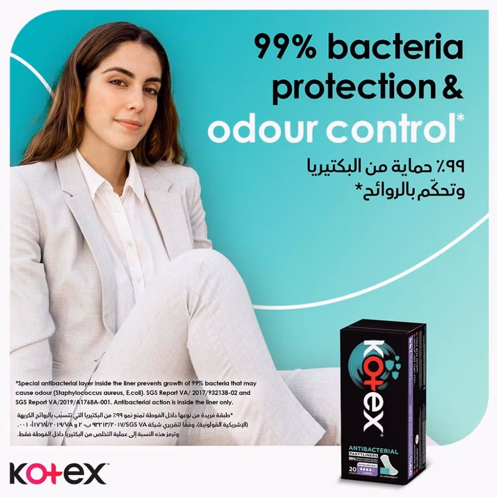 Kotex Antibacterial liners Long Scented 20s 3