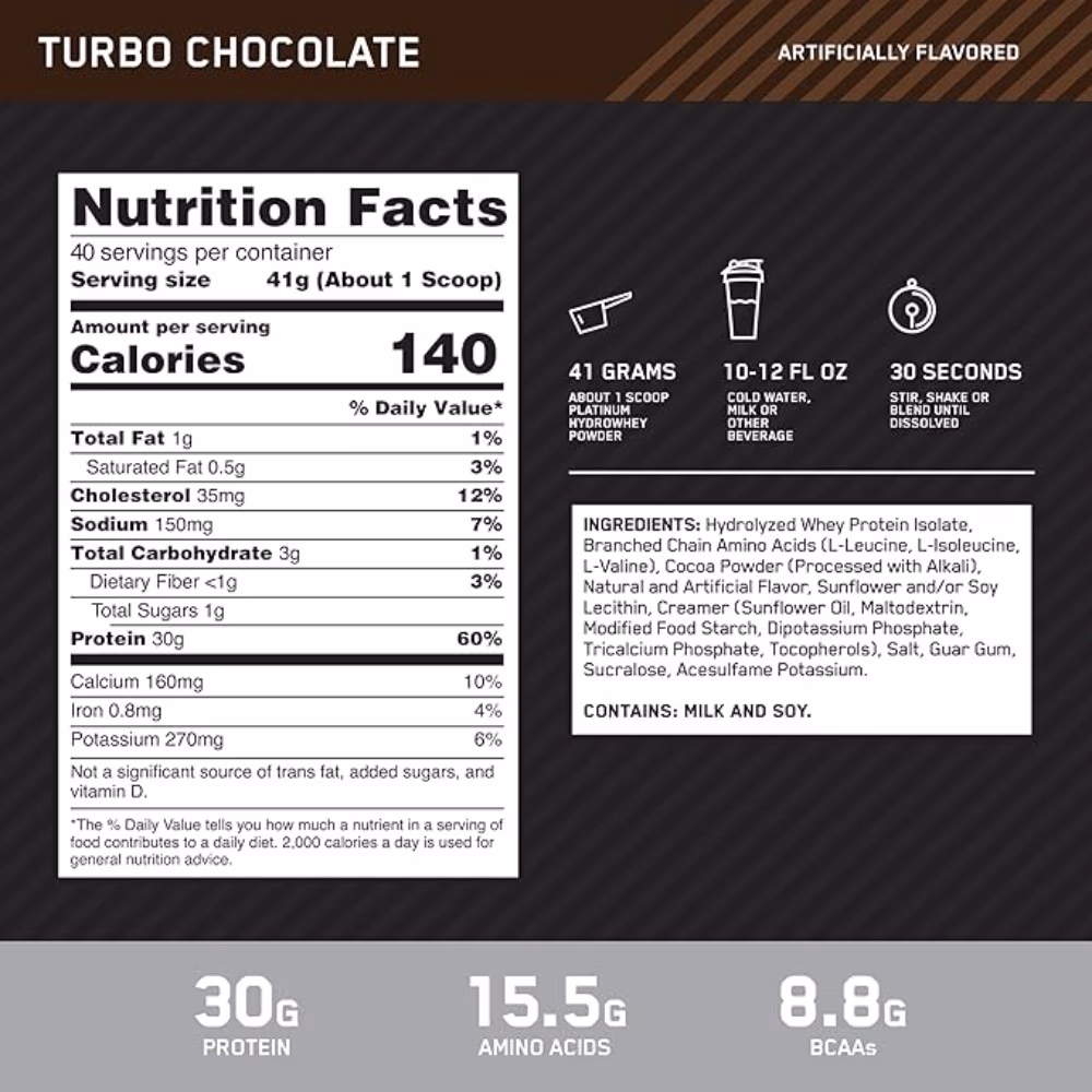 Optimum Nutrition Hydro Whey Chocolate 3.5 lb 2