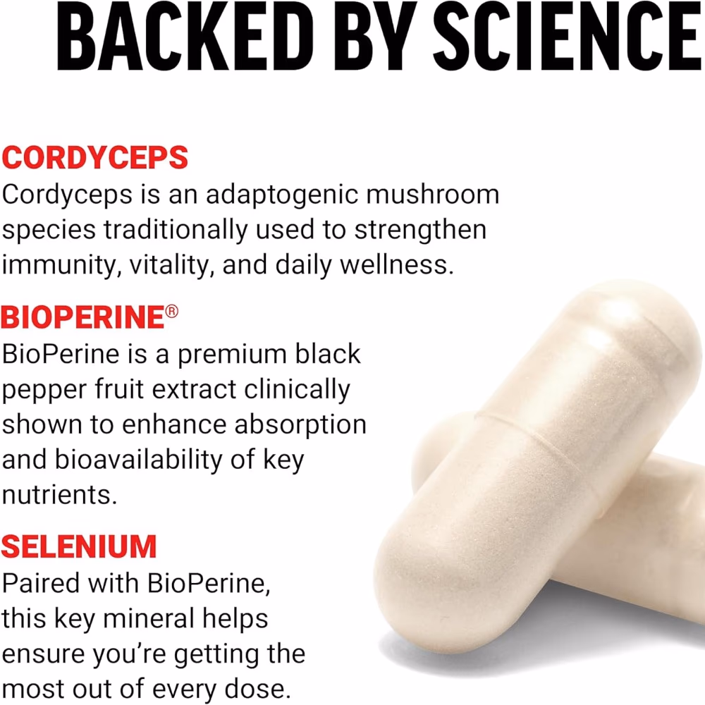 Force Factor Cordyceps 1000mg 60 Capsules  4