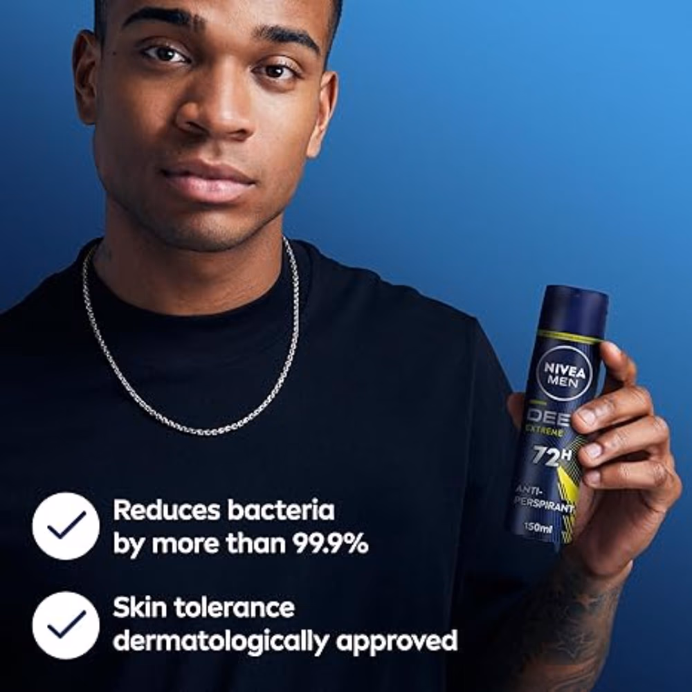 Nivea Men Deep Extreme Black Carbon Deo Spray 150ml 4