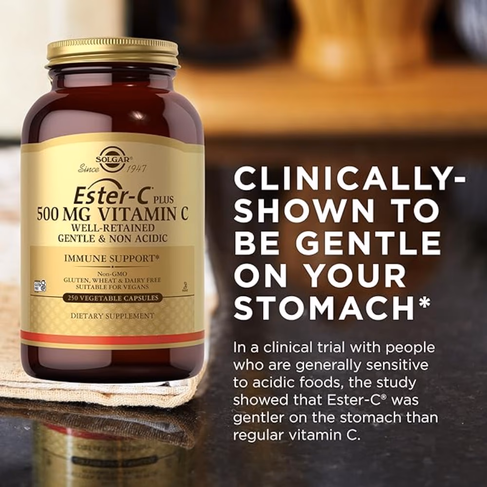 Solgar Ester-C 1000mg Vitamin C Tablets 60s – Gentle Immune Support Supplement 2