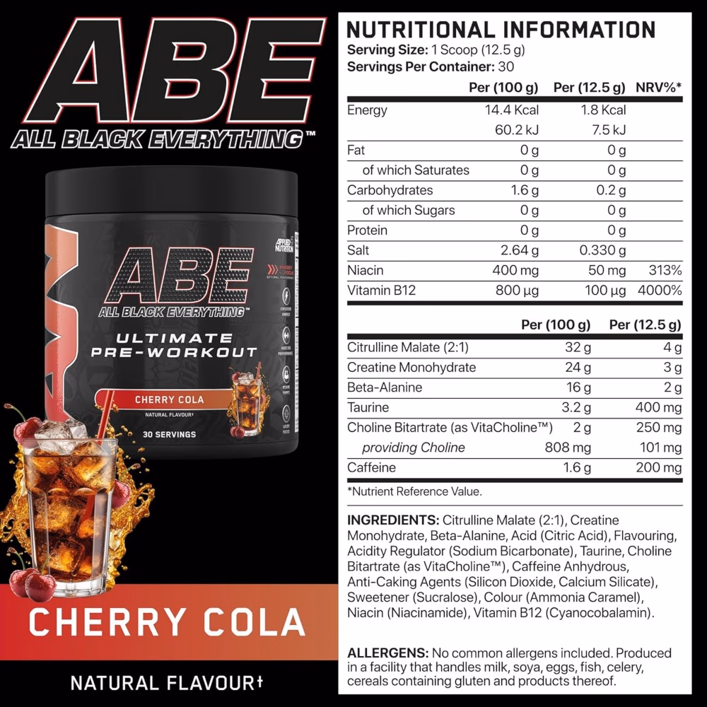 Applied Nutrition ABE Pre Workout Cherry Cola 30 Servings 2