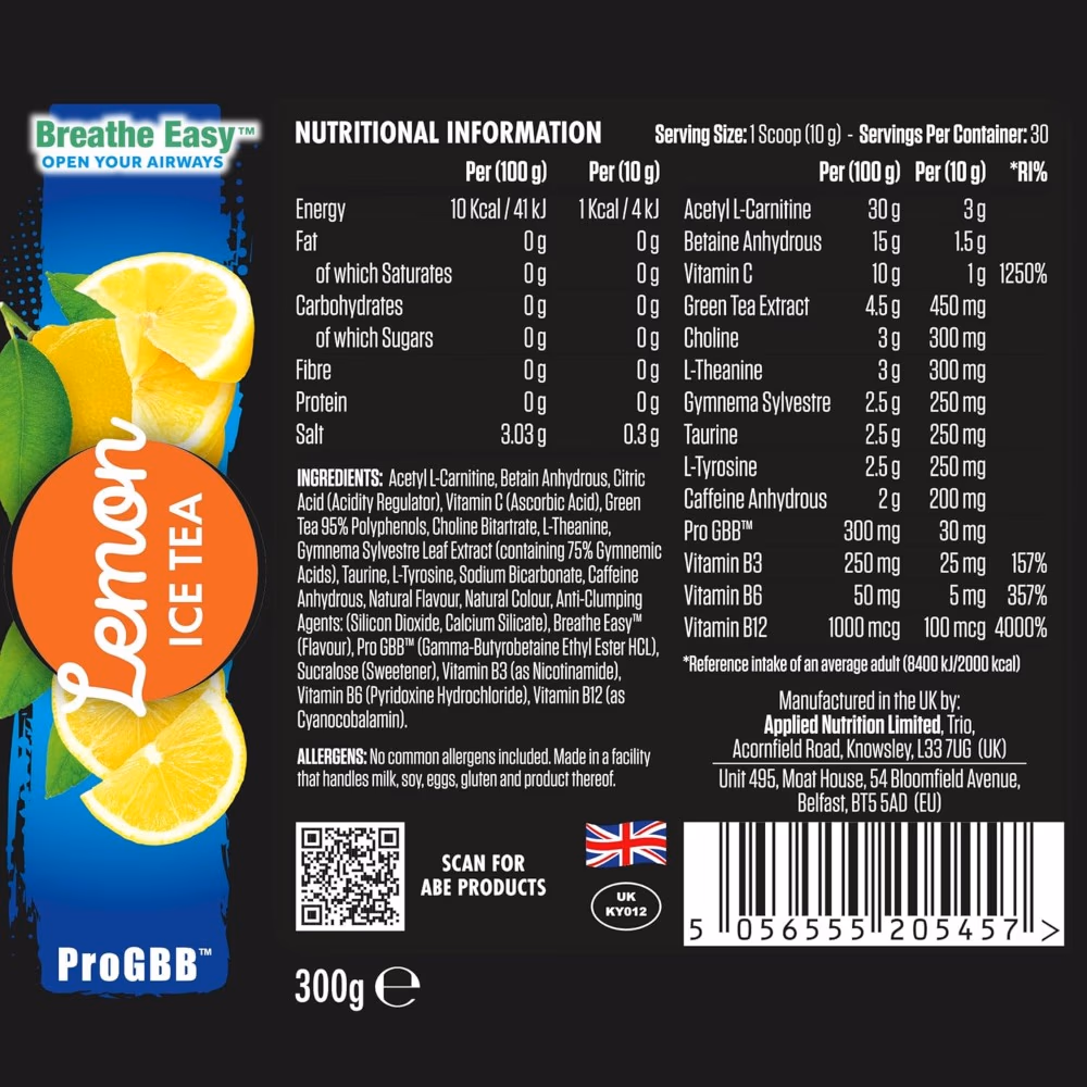 Applied Nutrition Shred X Powder – Lemon Ice Tea Flavor – 300 g 4