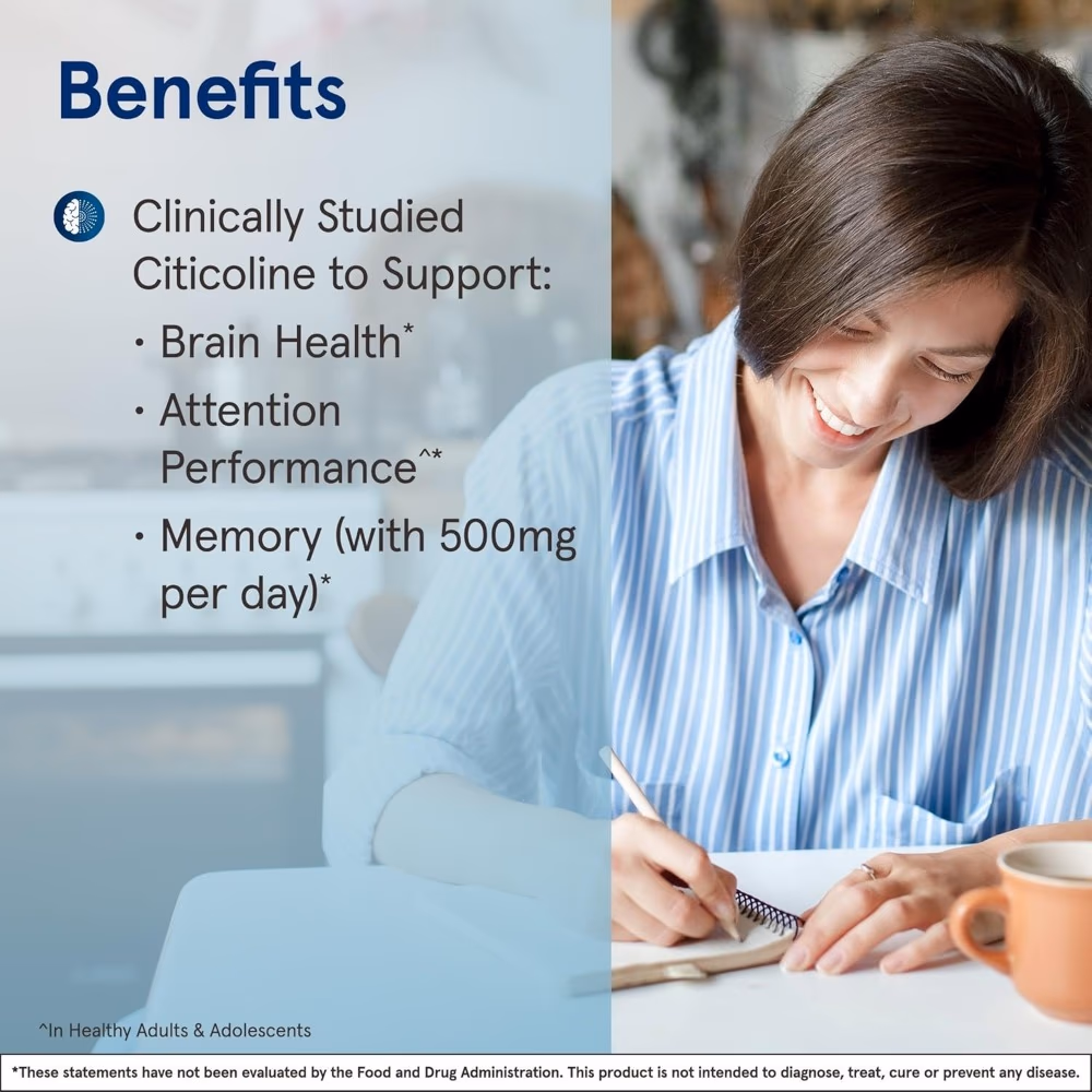 Jarrow Citicoline CDP Choline 250 mg 120 Capsules 3