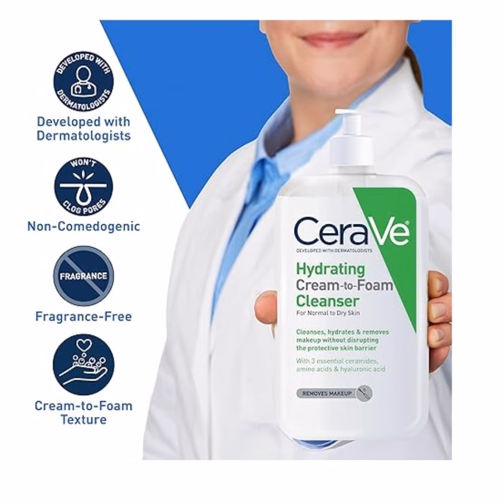 CeraVe Hydrating Cream to Foam Cleanser 237ml 5