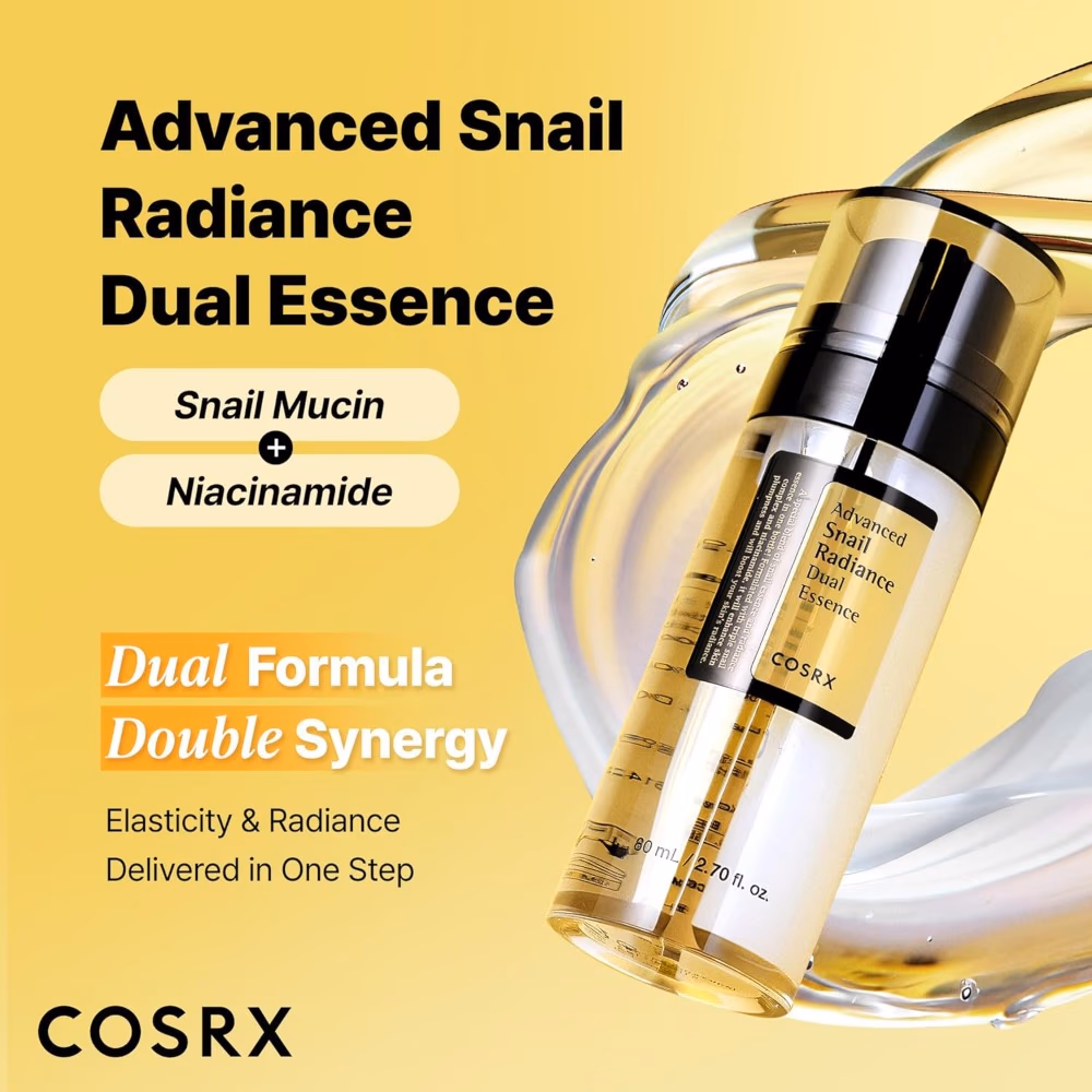COSRX Advanced Snail Radiance Dual Essence 80ml – Brightening, Hydrating Essence With Snail Mucin And Niacinamide To Nourish, Revitalize, And Enhance Skin Radiance. 4