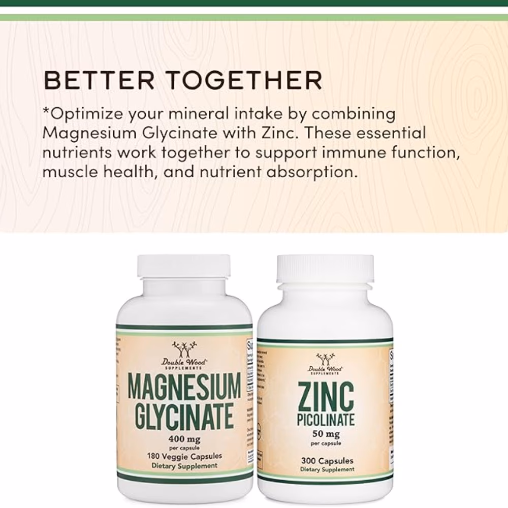 Double Wood Magnesium Glycinate 400mg Capsule 180s 4