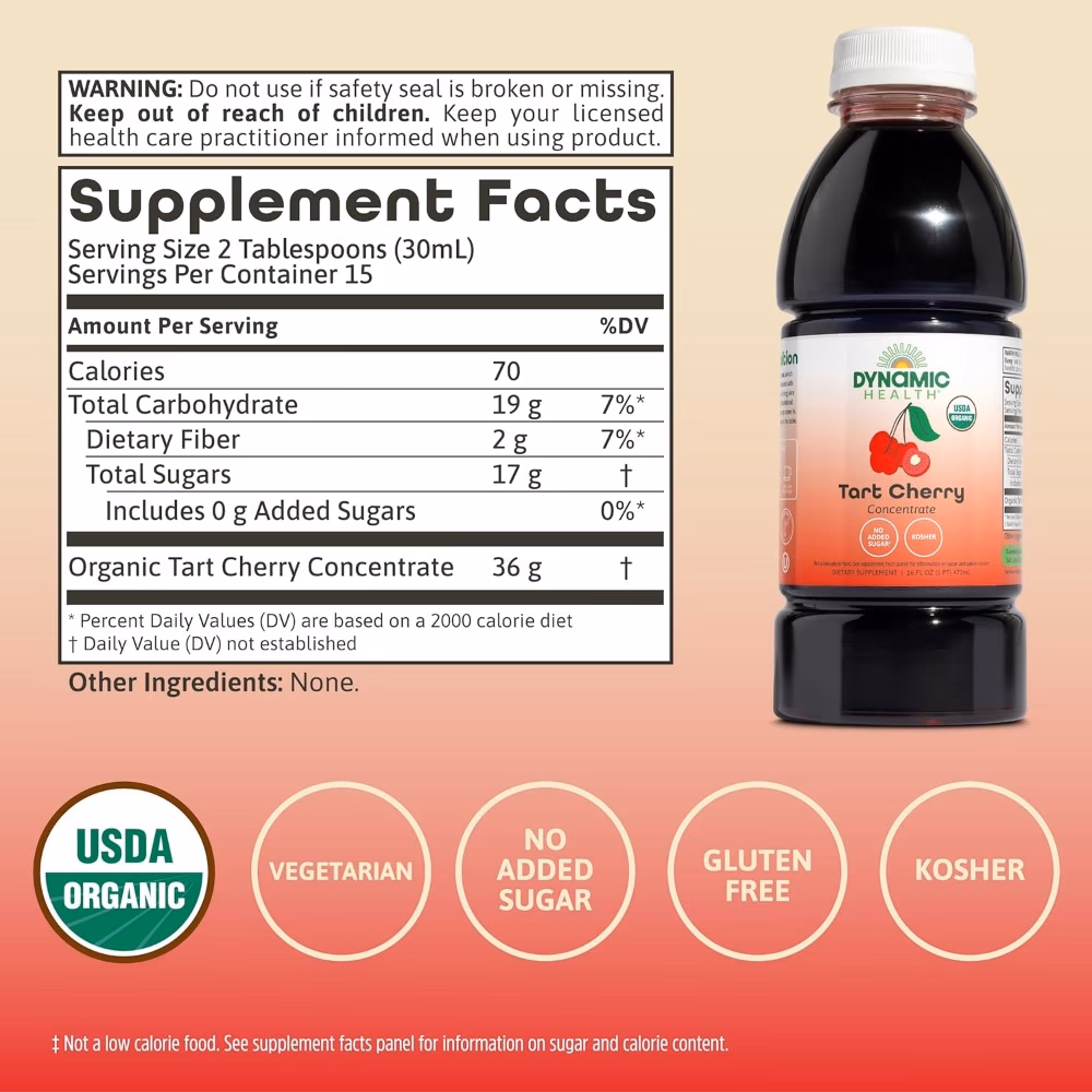 Dynamic Health Tart Cherry Ultra-5X Concentrate (473ml) 3