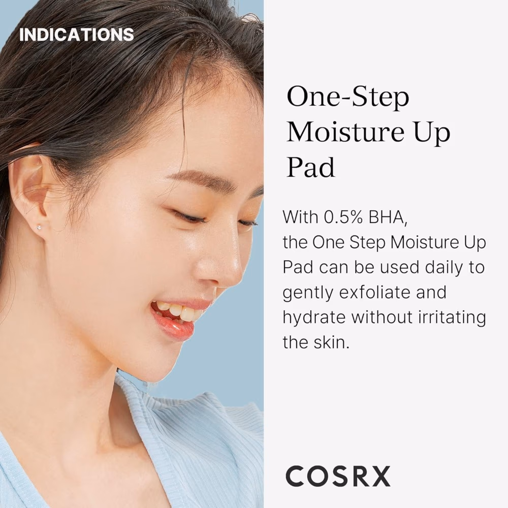COSRX One Step Moisture Up 70 Pads 20ml – Hydrating, Gentle Exfoliating Pads With Moisture-Boosting Ingredients To Nourish, Refresh, And Soften Skin. 2