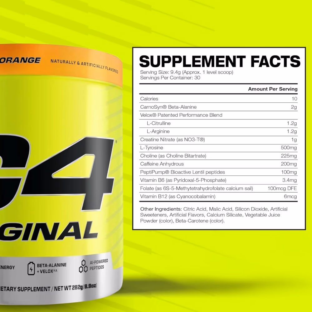 Cellucor C4 Original Orange 50 Servings – Pre-Workout Supplement 5