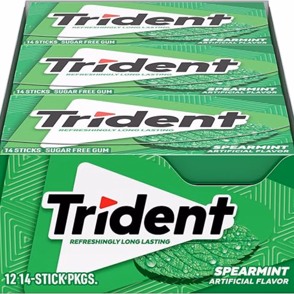 Trident Chewing Gum Spearmint 14s  4