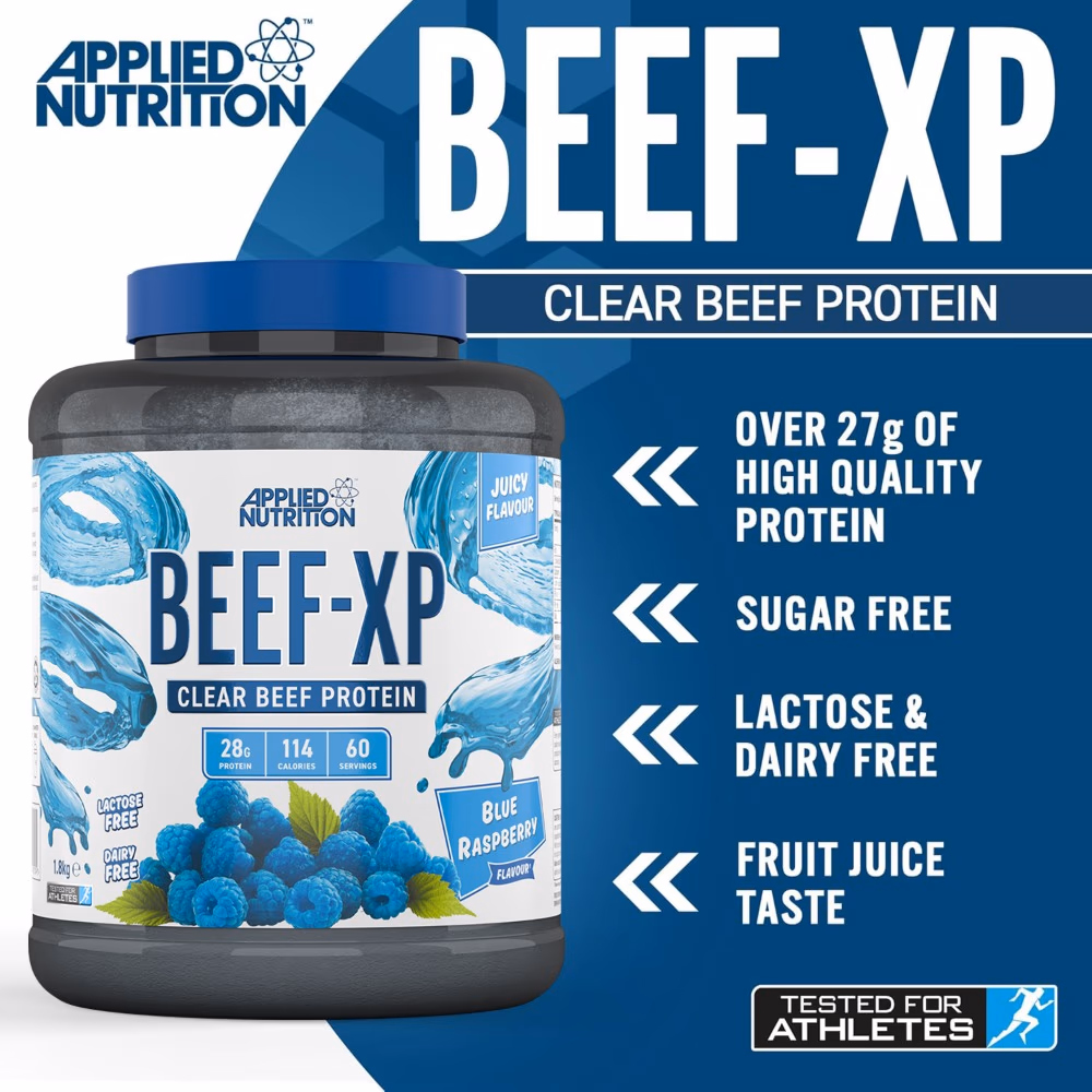 Applied Nutrition Beef-XP Clear Beef Protein Blue Raspberry Flavor 1.8kg  3