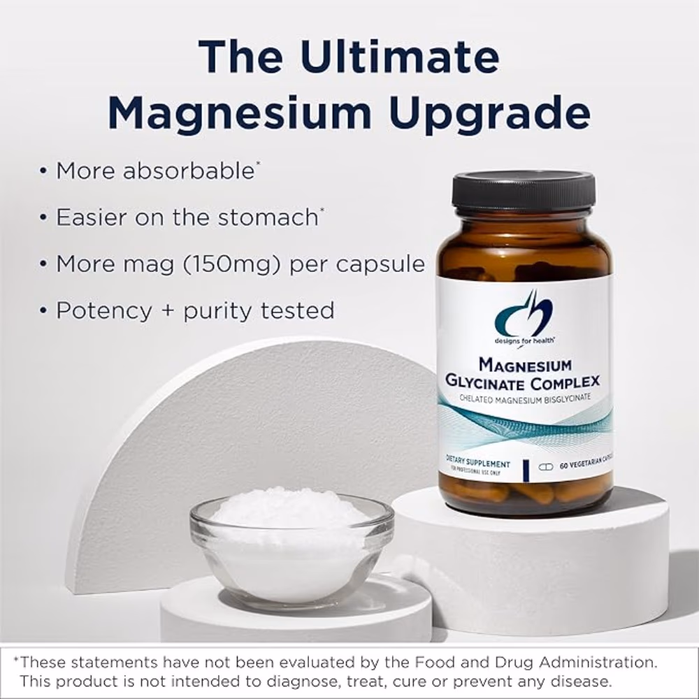 Designs For Health Magnesium Glycinate Complex Vegetarian- 60 Capsules 2