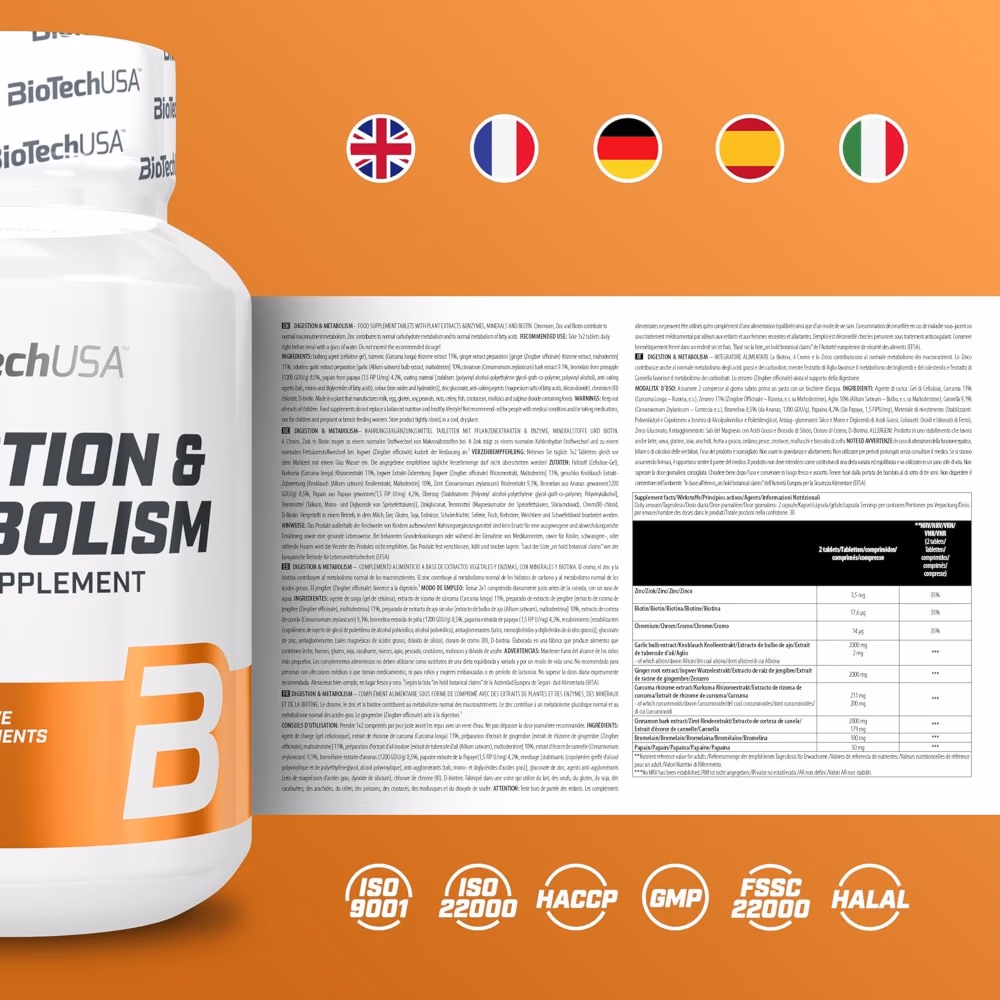 BioTechUSA Digestion & Metabolism Tablets 60s – Support for Digestive Health & Energy Balance 4