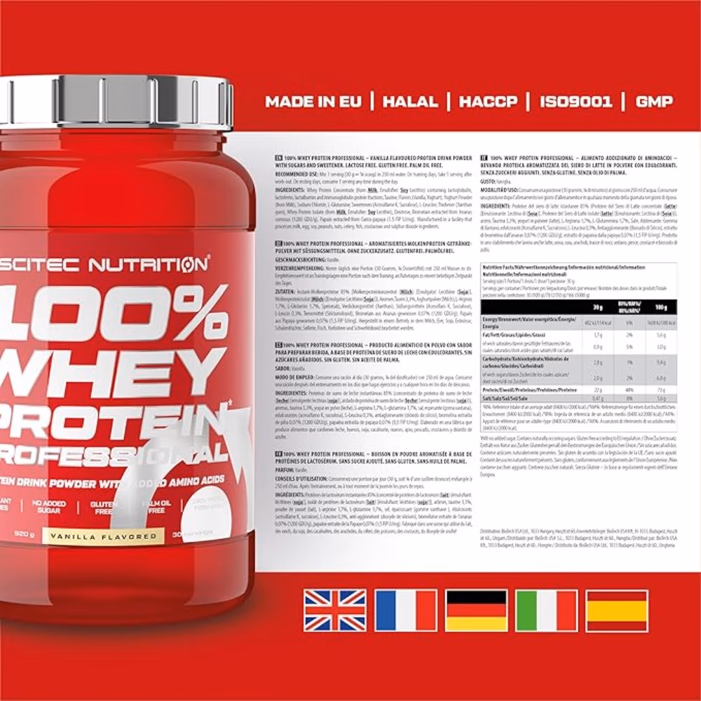 Scitec 100% Whey Protein Vanilla Very Berry 920g 2