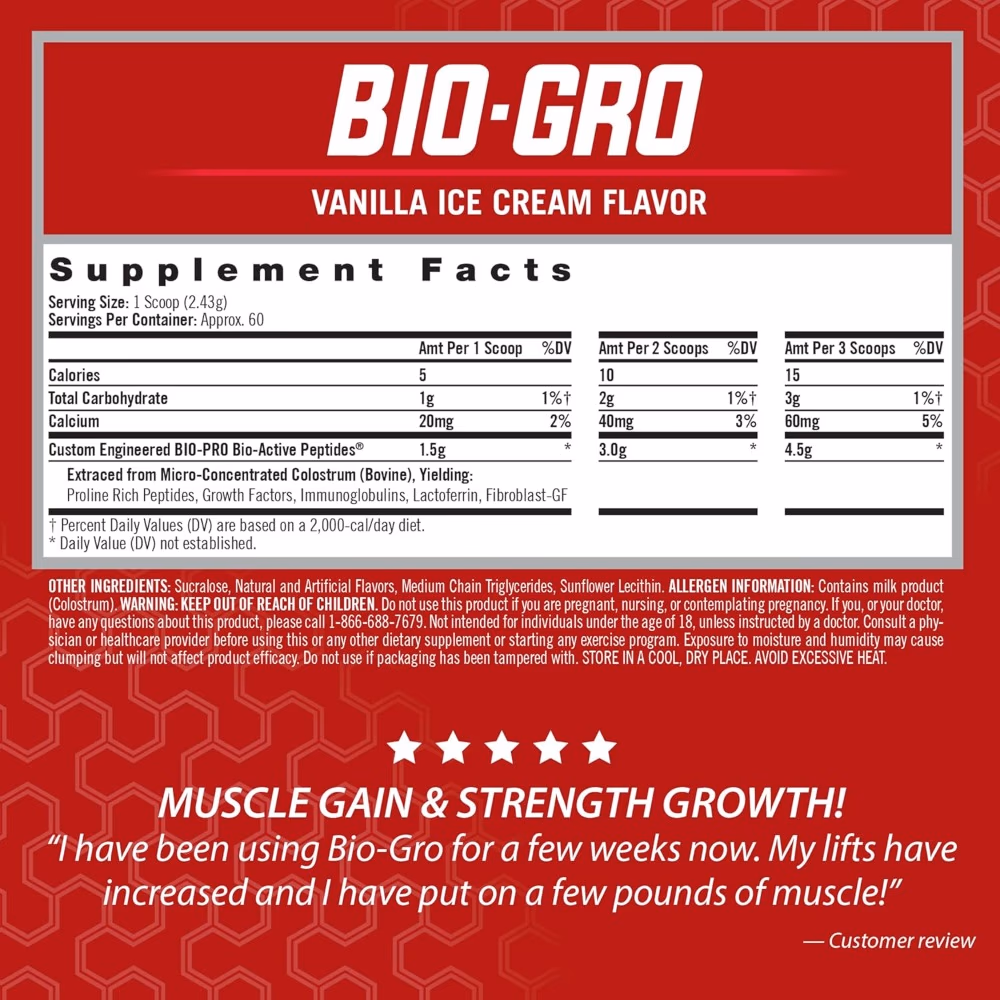 iSatori Bio-Gro – Vanilla – 60 Servings | Bio-Active Peptides Formula for Muscle Growth, Recovery & Strength 4