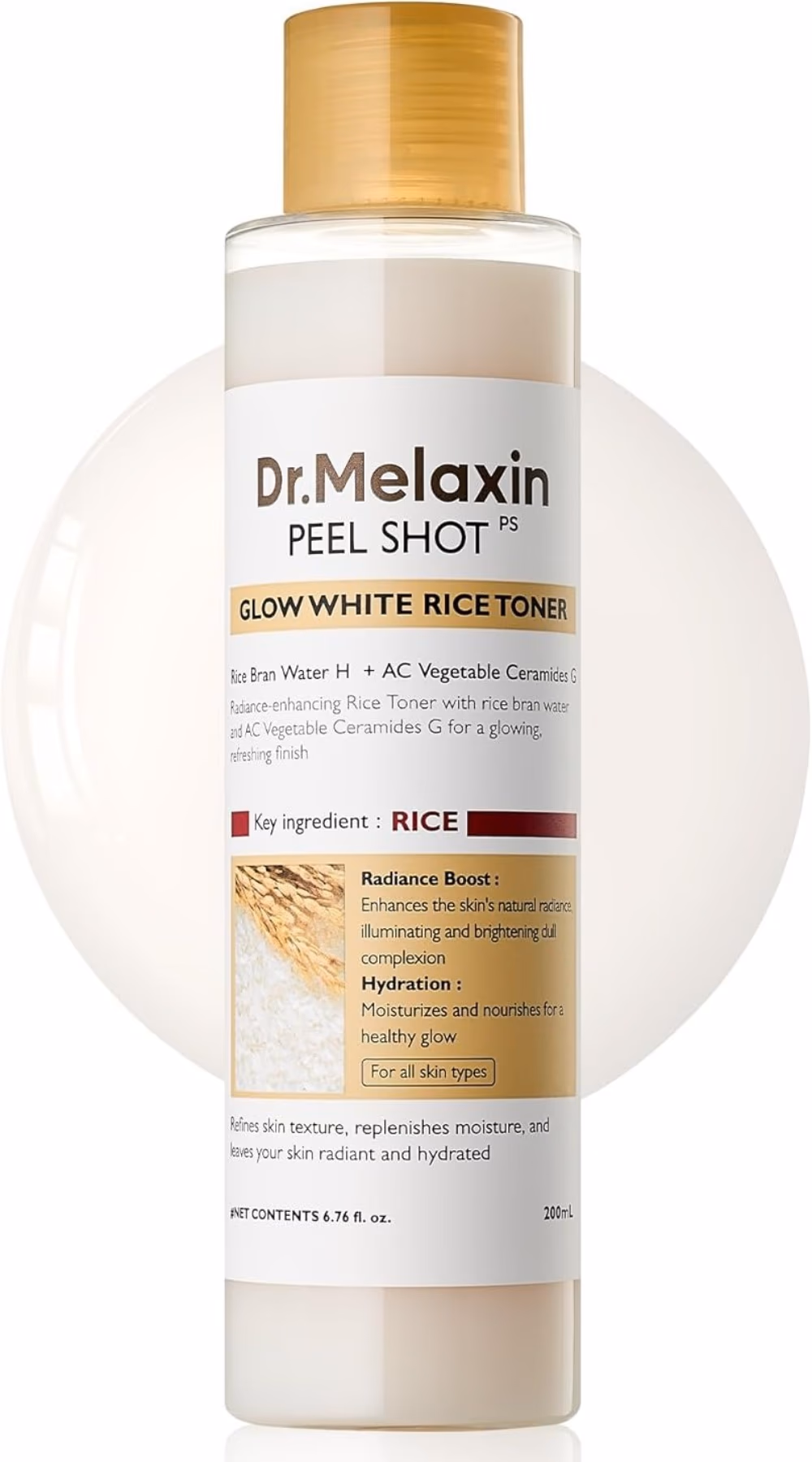 Dr Melaxin Glow White Rice Toner 200ml 2