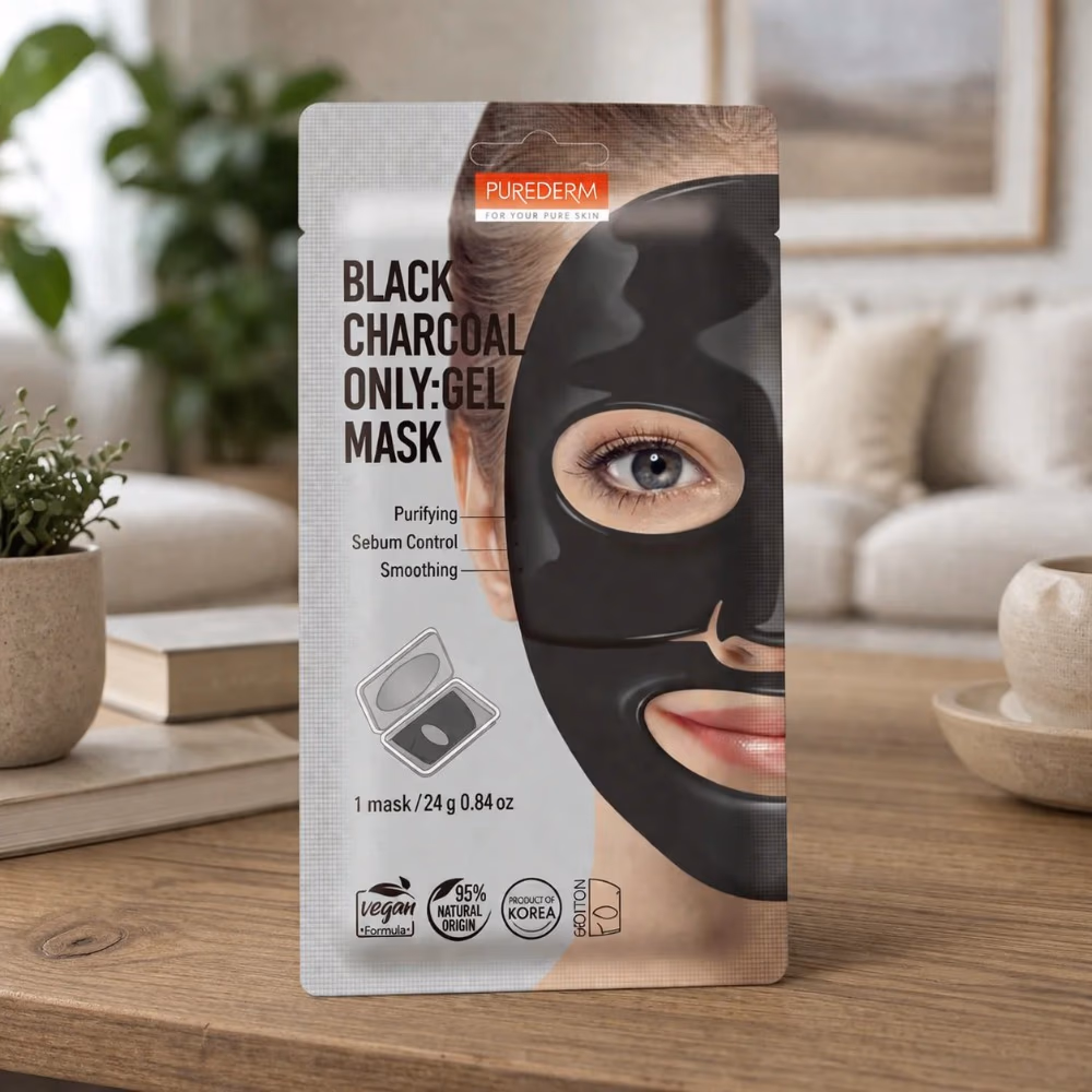 Purederm Black Charcoal Only Gel Mask 24g ADS-772 3
