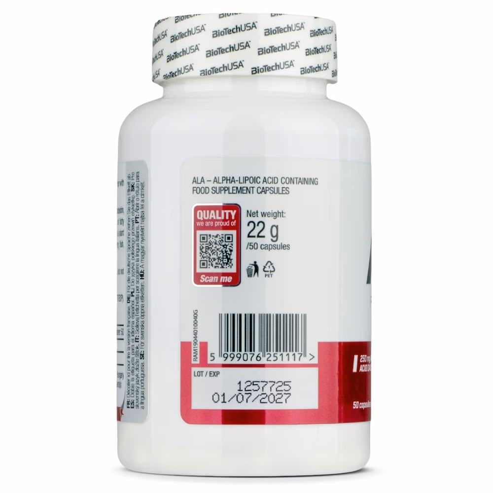 BioTechUSA ALA 250mg - 50 Capsules 2