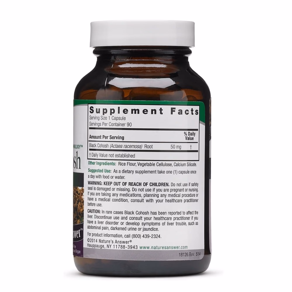 Natures Answer Black Cohosh 50mg-90 Capsules 2