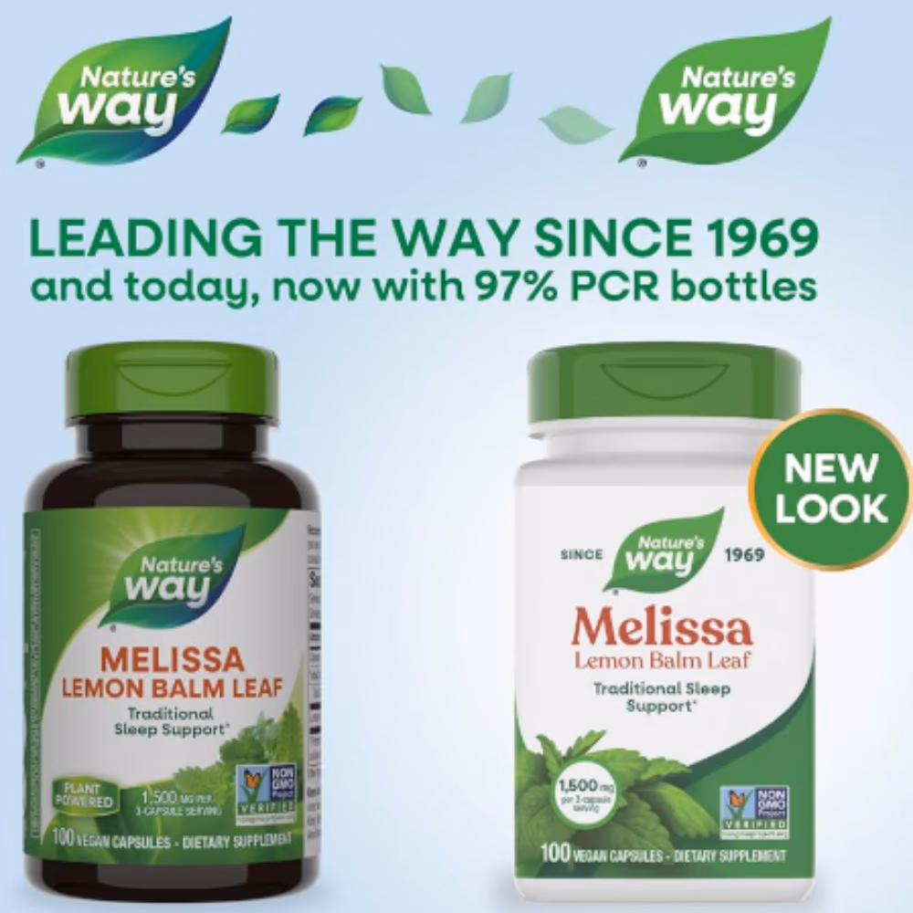 Natures Way Melissa (Lemon Balm) Leaf Capsules 100s 2