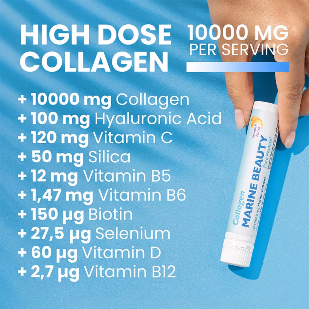 Swedish Nutra Collagen Marine Beauty- Berry Flavor - 20 Shots 5