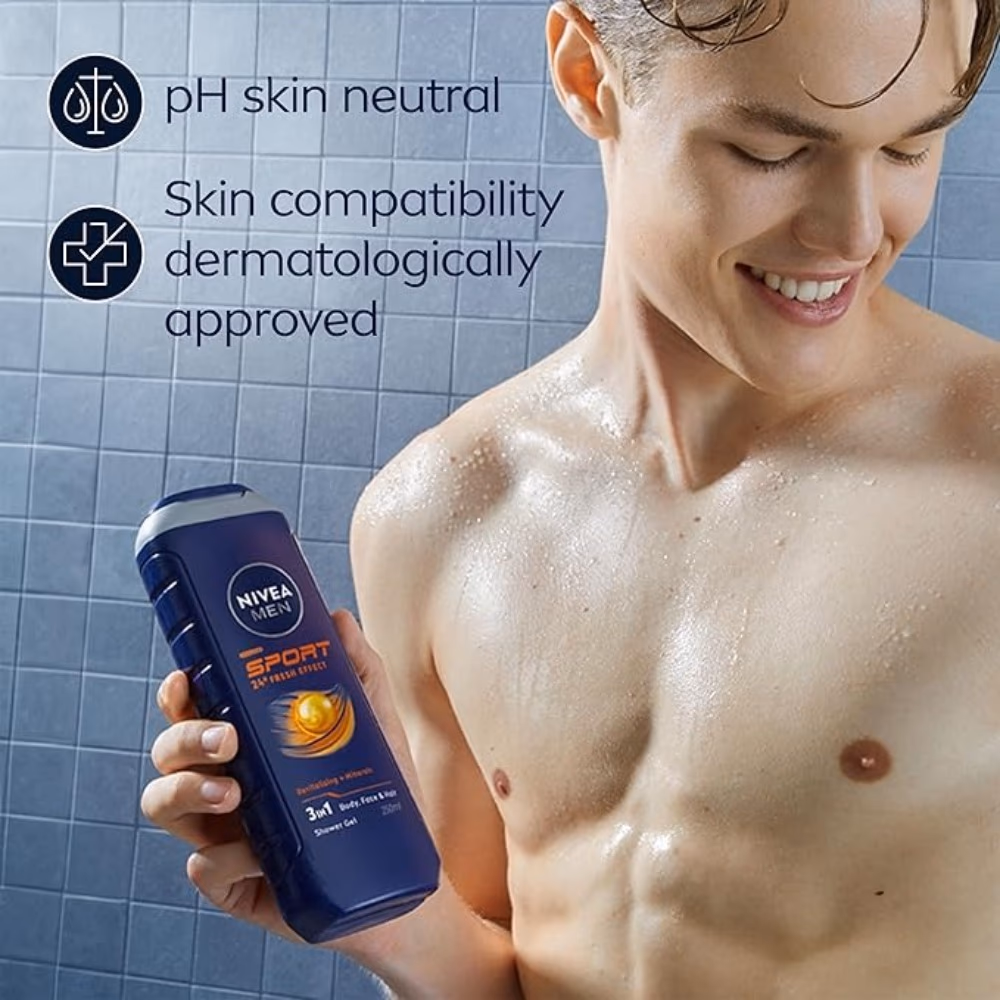 nivea men sport 3 in 1 shower gel 250ml 4
