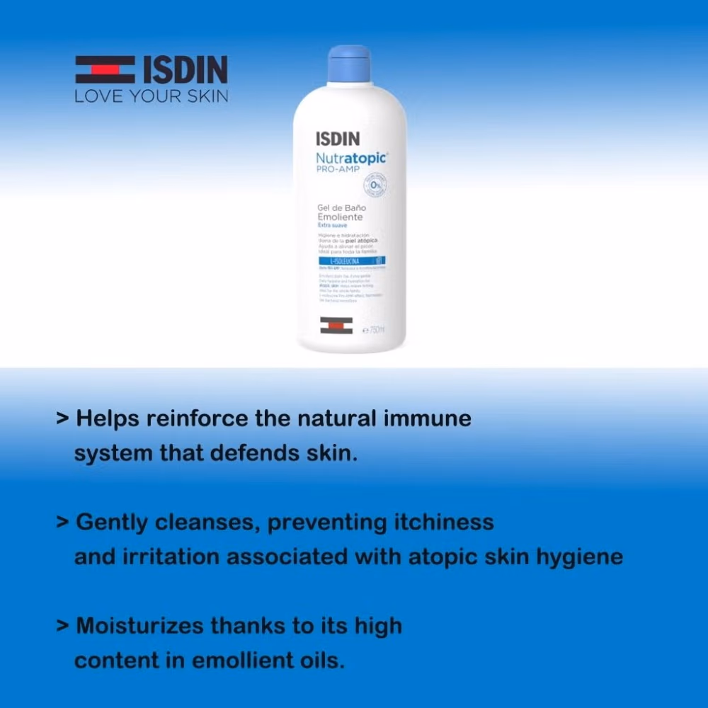 ISDIN Nutratopic Pro-AMP Emollient Bath Gel 400ml 3