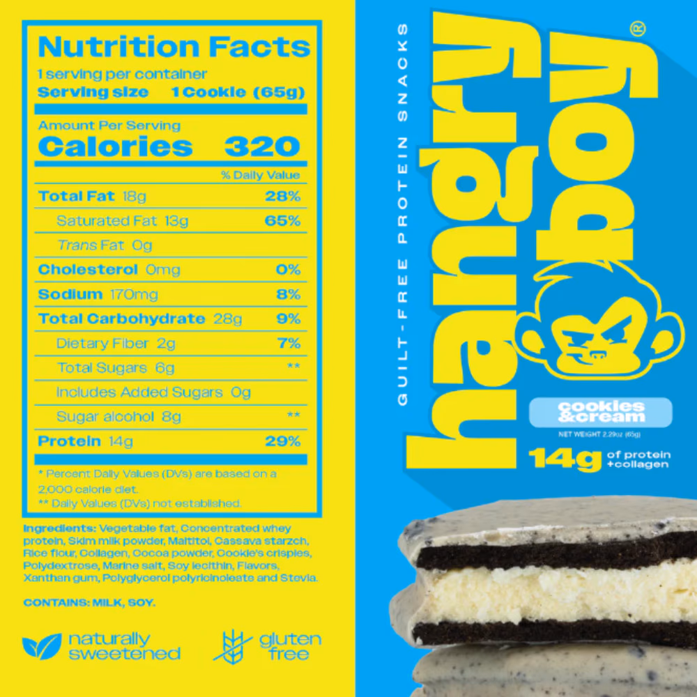 Hangryboy Cookie Sandwich Cookies & Cream 65g 2