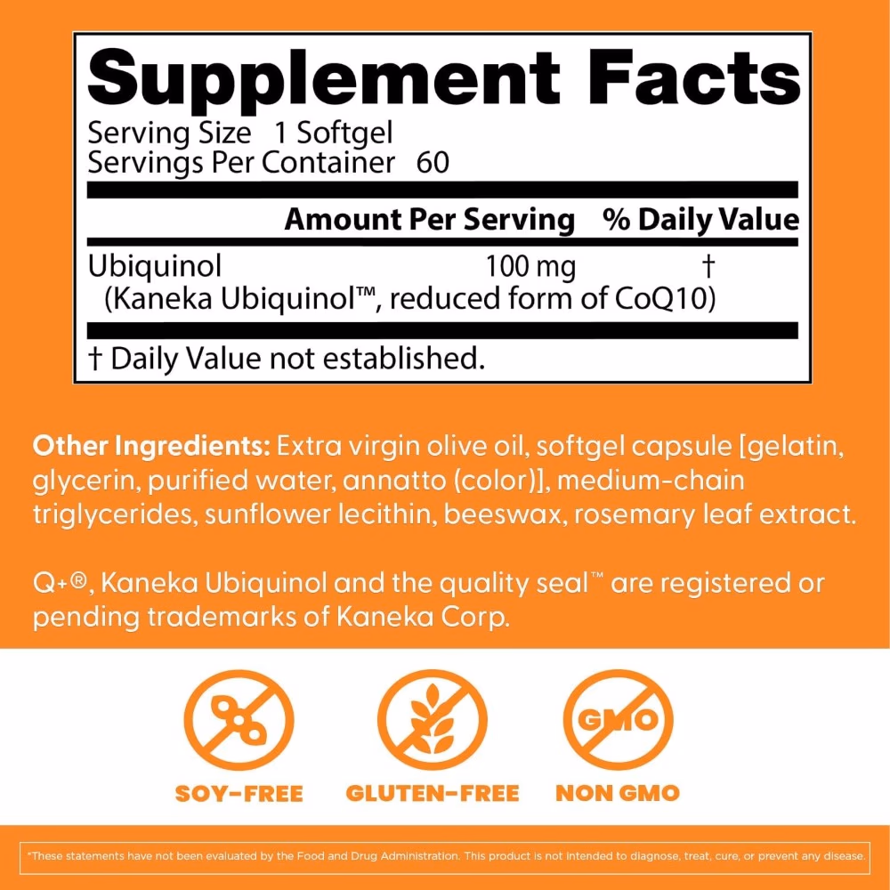 Doctor's Best CoQ10 100mg 60 Softgels 2
