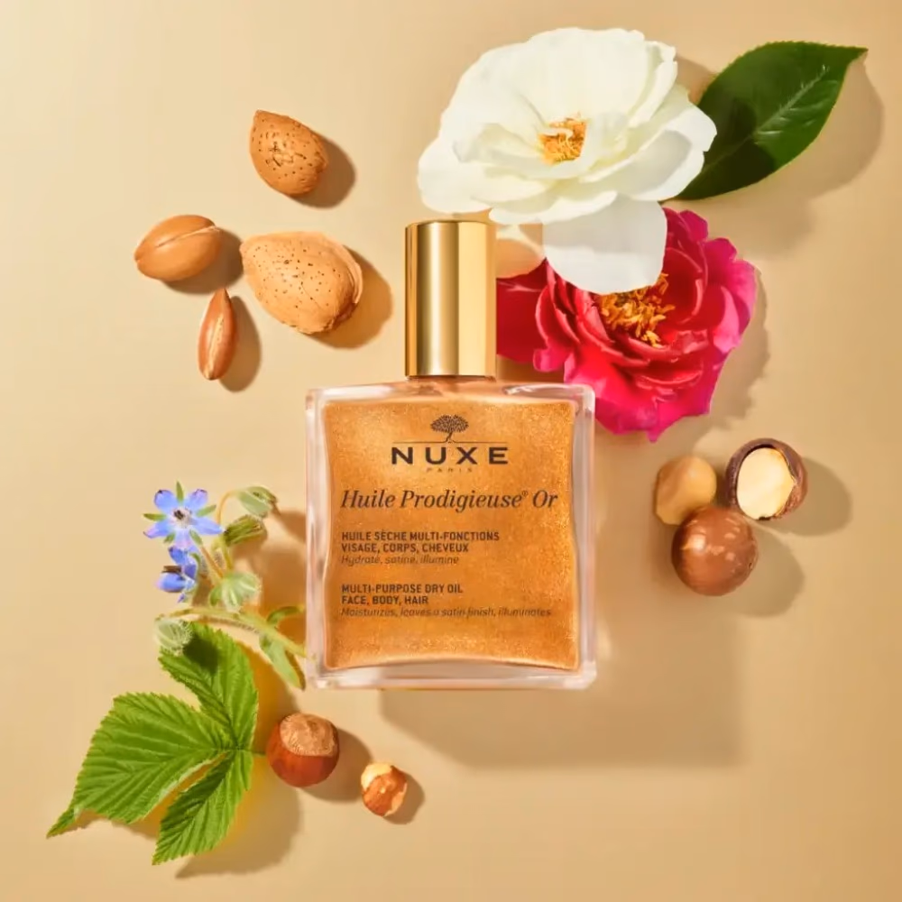 Nuxe Paris Huile Prodigieuse Or Golden Shimmering Multi Purpose Dry Oil For Face Body and Hair 100ml 2