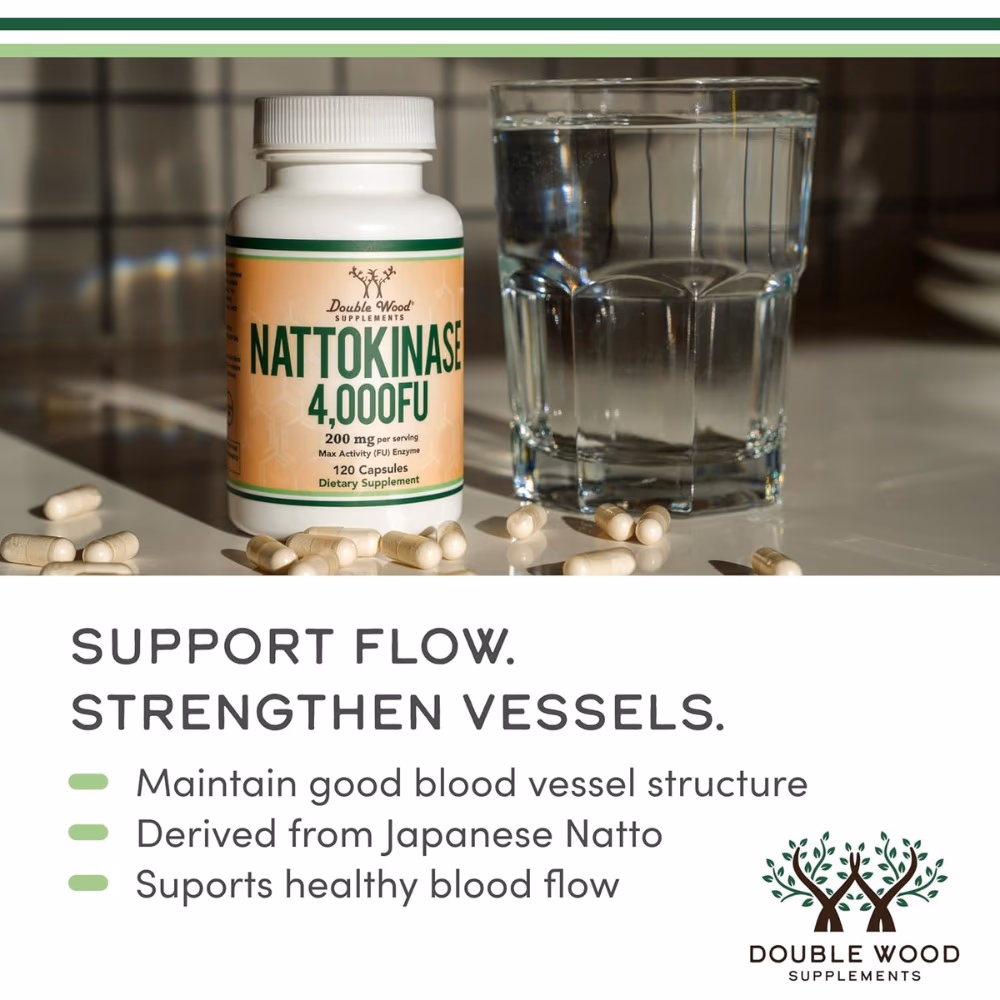 Double Wood Nattokinase 200 mg-120 Capsules 4