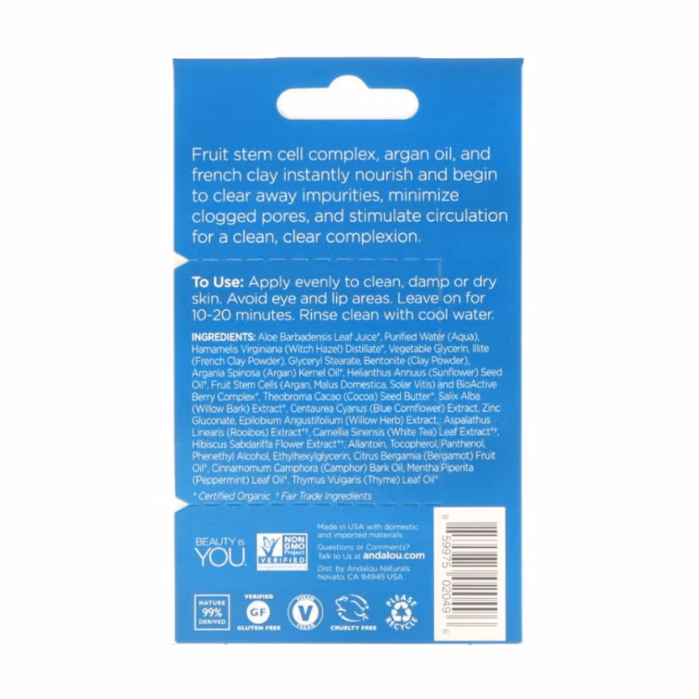 Andalou Instant Clarity Face Mask 8g 2