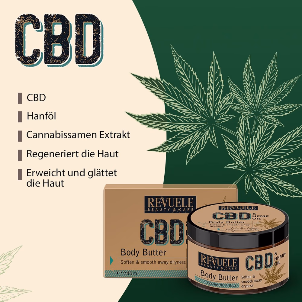 Revuele Cbd  Amp  Hemp Seed Oil Body Butter 240Ml 2