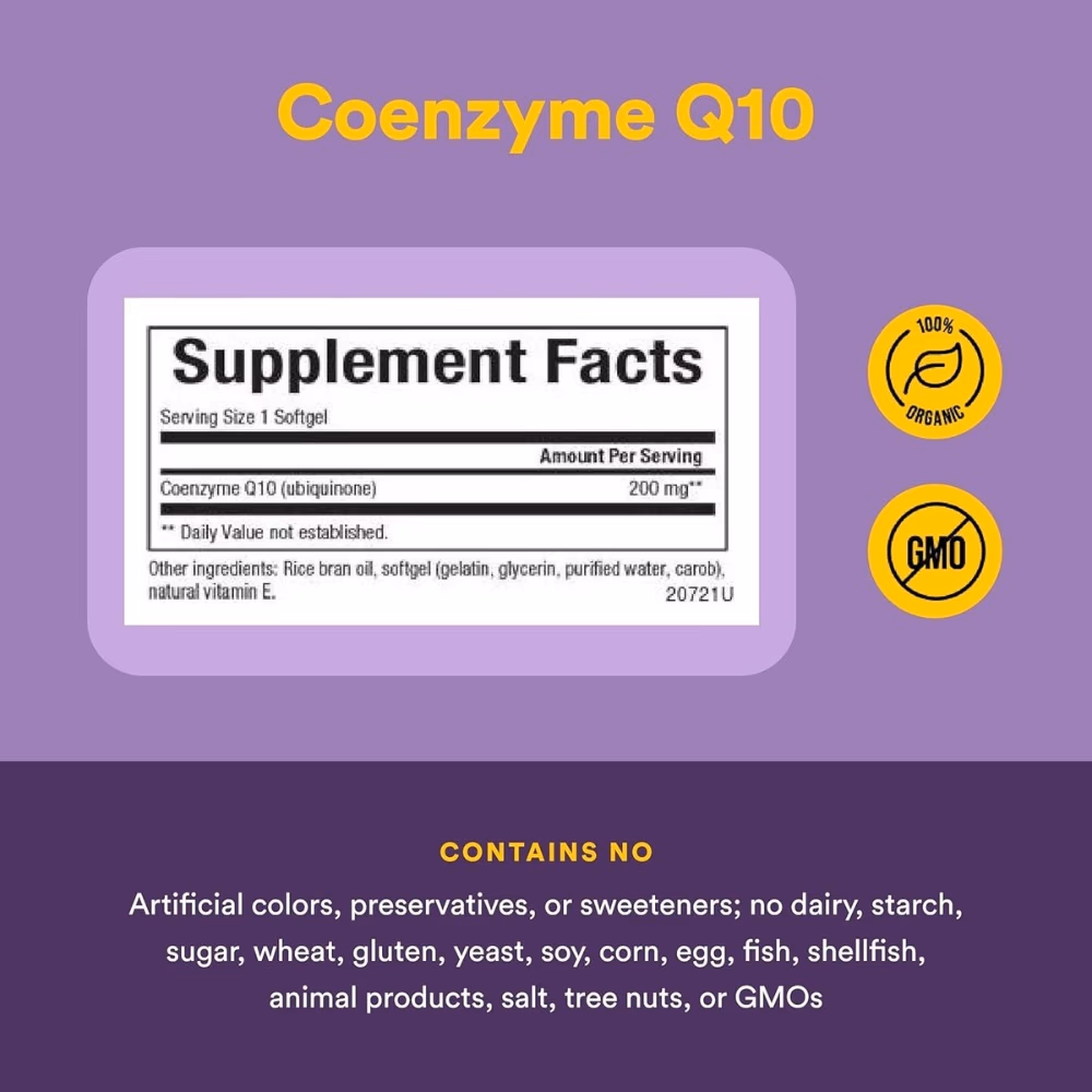 Natural Factors Coenzyme Q10 200 mg 60 softgels 4